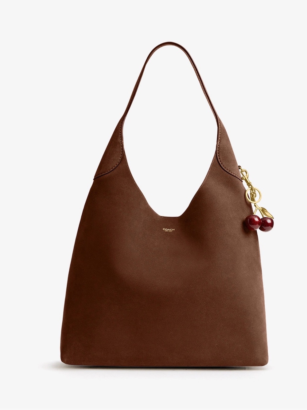 Coach Suede Shoulder Bag in Chestnut Brown - Picture 8 of 11